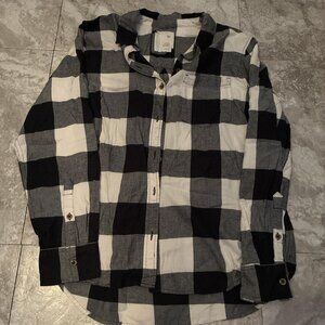 Women's Black and White Flannel